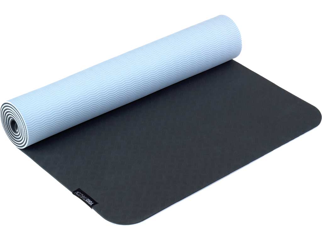 Yogamatte yogimat pro 183cm x 61cm x 5mm, anthrazit-hellblau